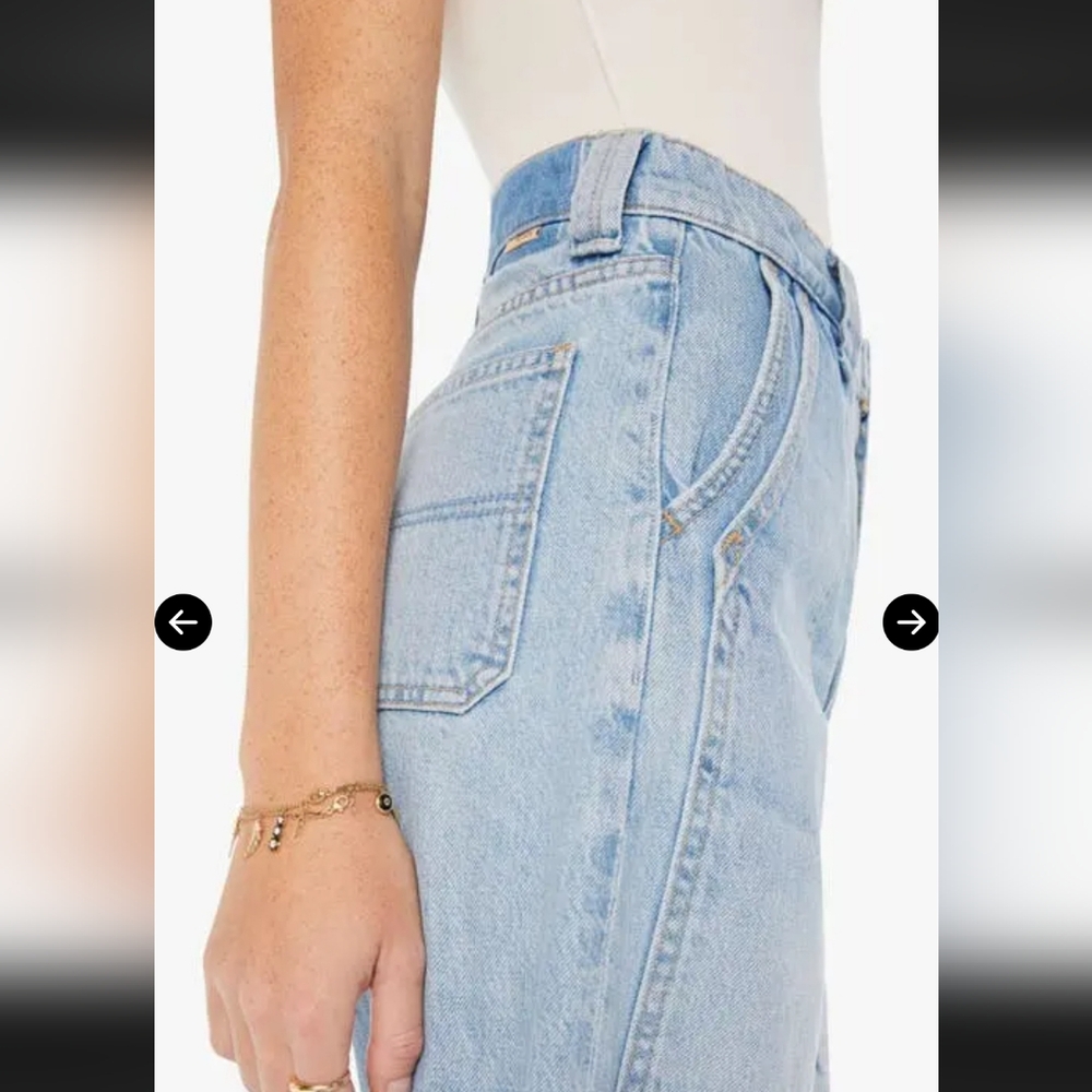 NWOT MOTHER THE QUARTET BREAKER SKIMP HIGH WAIST STRAIGHT LEG JEANS, SZ: 24 - Picture 4 of 16